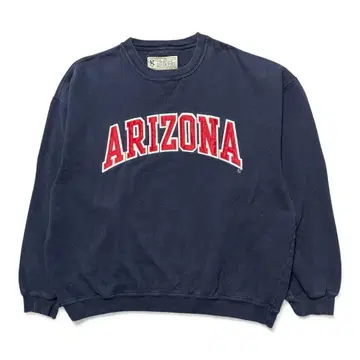USA 구제 의류 애리조나 대학 칼리지 앞 V 맨투맨 트레이닝복 네이비