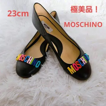컨디션 최상 모스키노 Moschino 플랫 발레 슈즈 가죽 23cm