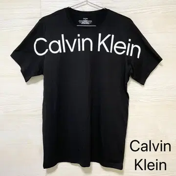 Calvin Klein 티셔츠 수면복 크루넥 로고 블랙