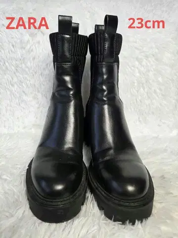ZARA 사이드 고어 부츠 블랙 23cm