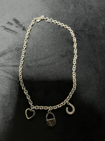 폴리폴리 실버 체인 목걸이