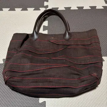 다다미 가장자리 프릴풍 브라운 토트백