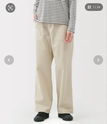 무인양품 헤링본 베이커 스트레이트 팬츠