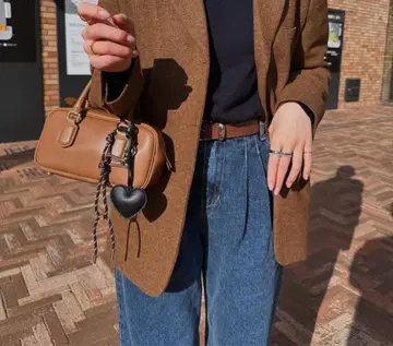 브라운 핸드백 숄더 포함