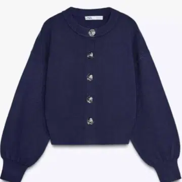 [ ZARA 미사용 L ] 스파이럴 버튼 니트 가디건 가격 인하 불가