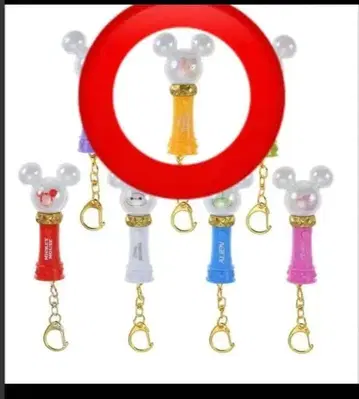 디즈니 스토어 시크릿 응원봉 키체인