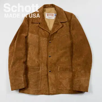 USA SCHOTT 샷 웨스턴 스웨이드 가죽 자켓 38 새상품급