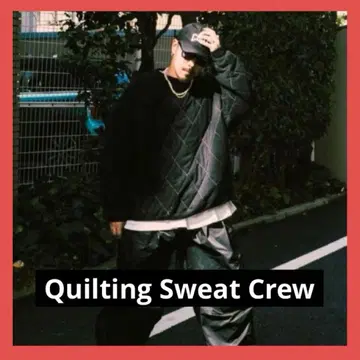 COOTIE 퀼팅 맨투맨 크루 퀼팅 맨투맨