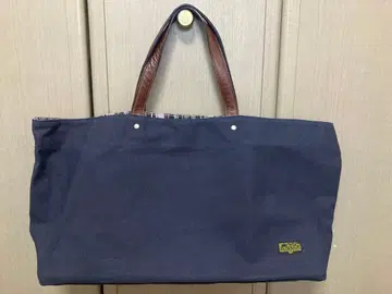 SILAS 데님 토트백 네이비