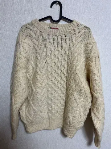 맥그리거 McGREGOR 아이보리 케이블 니트 M 두꺼운 원단 스웨터