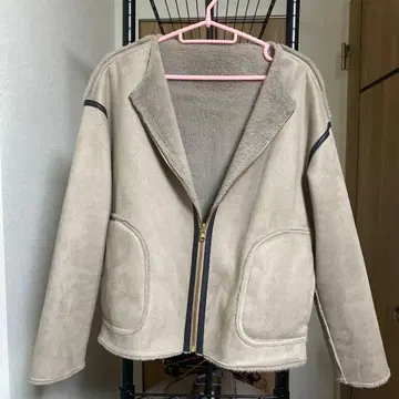 테치치 리버서블 퍼 무스탕 블루종 모카