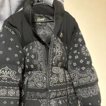 SCHOTT N.Y.C. 다운 자켓 2XL 페이즐리 무늬