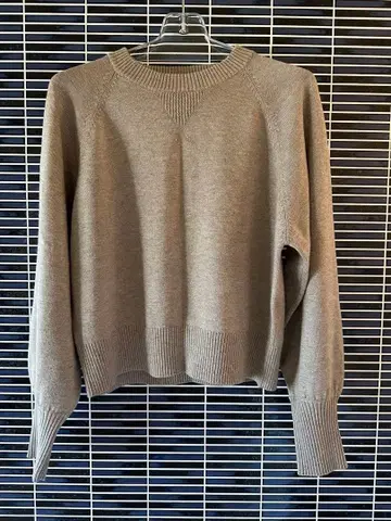 그레이 래글런 슬리브 니트 스웨터