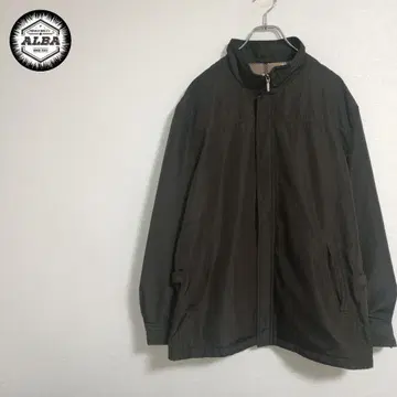 [ 새상품급 ] 자켓 쇼와 레트로 체크 무늬 집업 브라운 브라운 LL