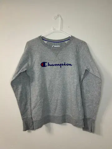 Champion 그레이 크루넥 트레이닝복