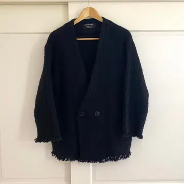 John Branigan 프린지 더블 자켓 가디건 블랙 새상품급