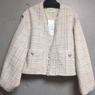 트위드 포켓 숏 자켓