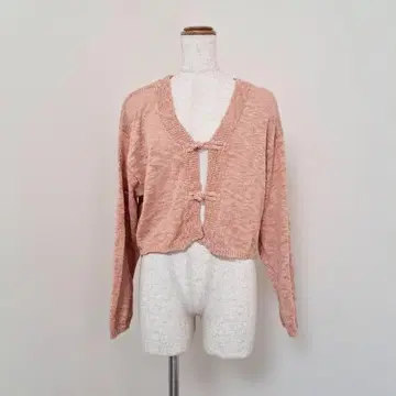 ehka sopo 탁한 오렌지 니트 가디건 리본 포함 프론트 오픈 긴팔