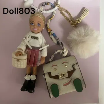 새상품 신상 바비 첼시 키링 인형과 가죽 백 포함 키링 세트