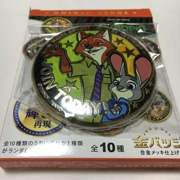 닉 & 주디 주토피아 금 배지 캔뱃지