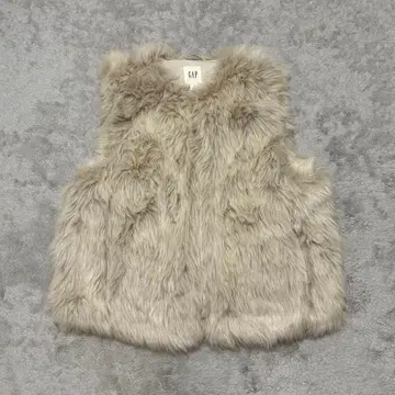 GAP 퍼 베스트 Y2K 헤이세이 갸루 M 베이지 CB28