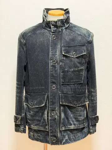 지스타 로우 데님 자켓 M 사이즈 빈티지 가공 내 포켓 포함