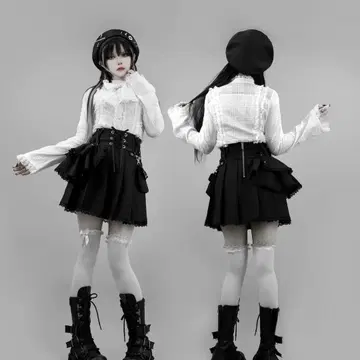 DimMoire 매혹의 아지메 미니 스커트 Black