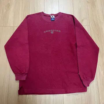 champion 90's 멕시코제 반전 원단 슬릿 로고 자수 플리스