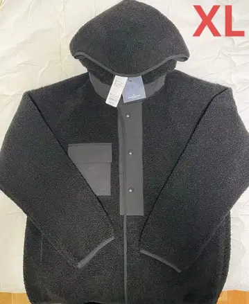 후드 부착 보아 자켓 블랙