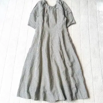 미라 오웬 롱 원피스 린넨 혼방