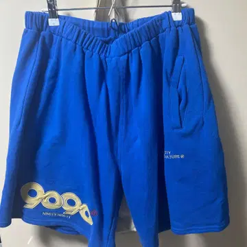 파란색 로고 숏팬츠 9090