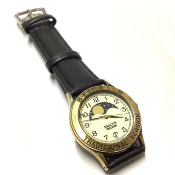 [ 레어! 빈티지 중고품, 작동 중 ] maruman 문페이즈 손목시계