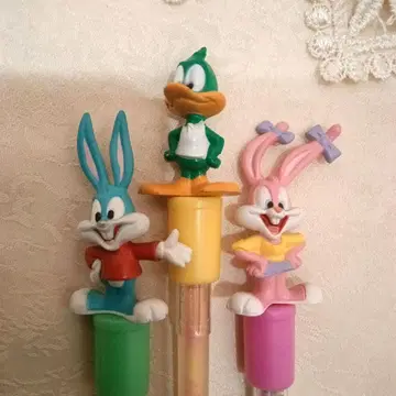 초 레어 타이니툰즈 캐릭터 펜 3개 롯데리아