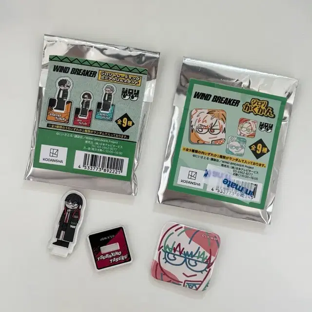 윈브레 지로리 아크릴 스탠드 사각 캔뱃지 츠바키노