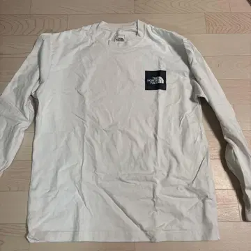 THE NORTH FACE 화이트 롱 슬리브 T셔츠 M