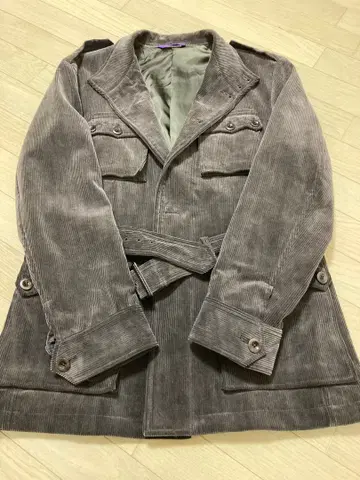 그레이 코듀로이 밀리터리 자켓