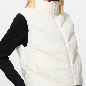 퍼프 테크 크롭 베스트 아이보리 XXL