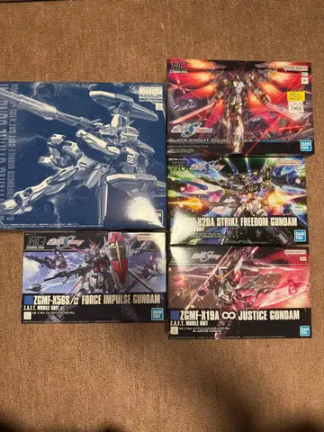 SEED 건담 프라모델 세트 5점