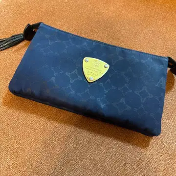 ATAO 부부 숄더 지갑 모노그램 나일론 네이비