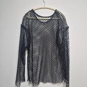 블랙 메쉬 상의 한국 패션