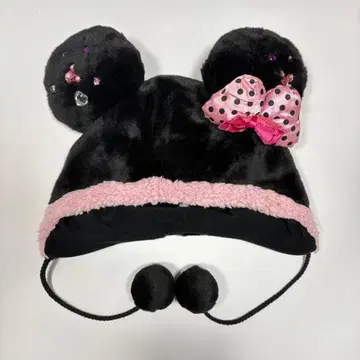 미니 팬캡 블랙 핑크