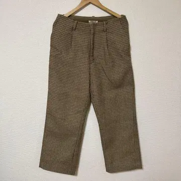 [ 레어 ] AURALEE 오라리 건 클럽 체크 와이드 팬츠