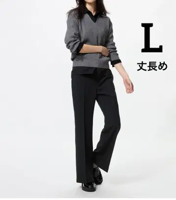 새상품 유니클로 스마트 플레어 팬츠 (긴 길이) L