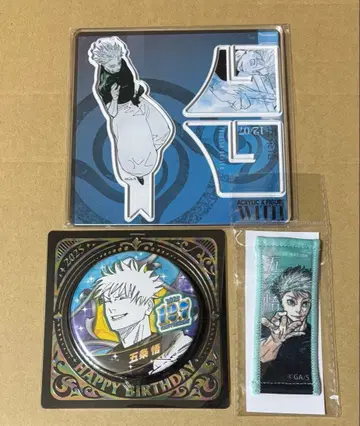 주술 고죠 벌스데이 캔뱃지 아크릴 스탠드 스트랩