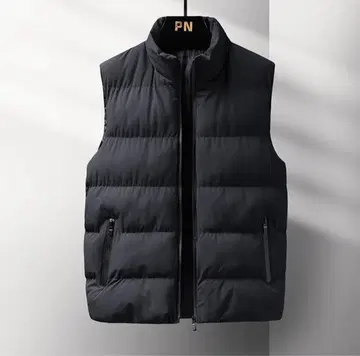 다운 베스트 남성용 블랙 컬러 방한 골프웨어 겸용 M 사이즈