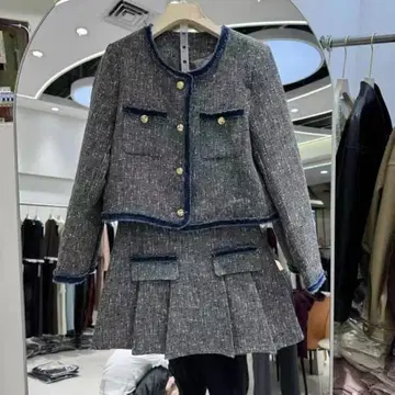 xixi 그레이 트위드 셋업