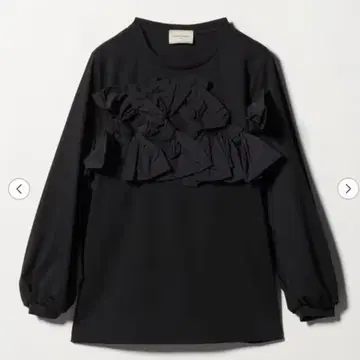 새상품 UNITED ARROWS 리본 콤비 퍼프 슬리브 티셔츠