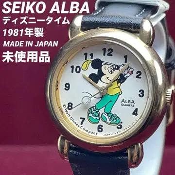 미사용 80s SEIKO ALBA 미키마우스 디즈니타임 일본제