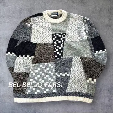 BEL BELLO FARSI [ L ] 이탈리아제 U넥 올 패턴 가디건