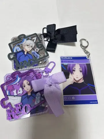 블루 록 나기 세이시로 미카게 레오 아크릴 키링 3개 세트